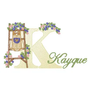 Matriz de bordado Monograma com Nome Letra K Matriz de bordado Monograma com Nome Letra K