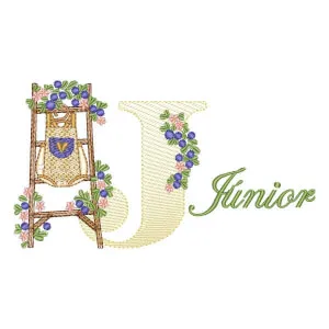 Matriz de bordado Monograma com Nome Letra J Matriz de bordado Monograma com Nome Letra J
