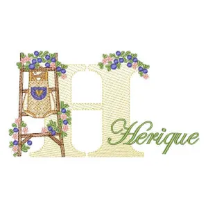 Matriz de bordado Monograma com Nome Letra H Matriz de bordado Monograma com Nome Letra H