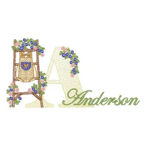 Matriz de bordado Monograma com Nome Letra A Matriz de bordado Monograma com Nome Letra A