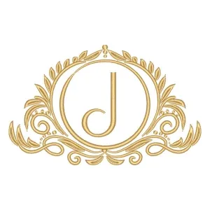Matriz de bordado Letra J em Moldura Matriz de bordado Letra J em Moldura