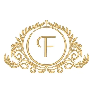 Matriz de bordado Letra F em Moldura Matriz de bordado Letra F em Moldura