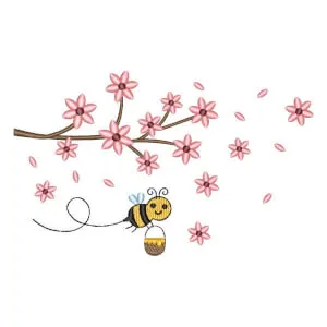 Matriz de bordado Abelhas e Flores (Pontos Leves) Matriz de bordado Abelhas e Flores (Pontos Leves)