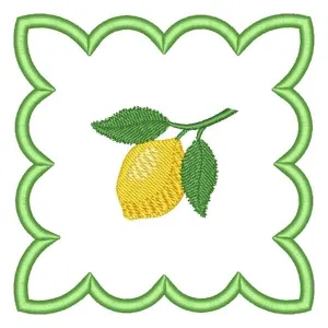 Matriz de bordado Moldura Sousplat Limão Siciliano Matriz de bordado Moldura Sousplat Limão Siciliano