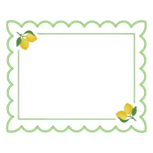 Matriz de bordado Moldura Sousplat Limão Siciliano Matriz de bordado Moldura Sousplat Limão Siciliano