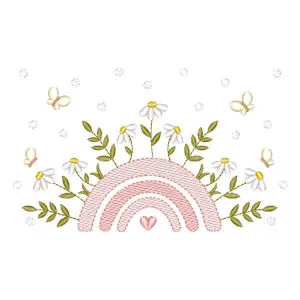 Matriz de bordado Arco-íris no Jardim (Pontos Leves) Matriz de bordado Arco-íris no Jardim (Pontos Leves)