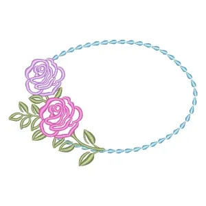 Matriz de bordado Arranjo de Rosas em Contorno Matriz de bordado Arranjo de Rosas em Contorno