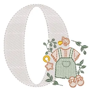 Matriz de bordado Monograma Roupinha Menino Número 0 Matriz de bordado Monograma Roupinha Menino Número 0