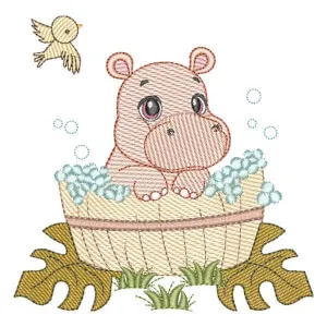 Matriz de bordado Hipopótamo Safari Tomando Banho (Pontos Leves) Matriz de bordado Hipopótamo Safari Tomando Banho (Pontos Leves)