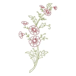 Matriz de bordado Flores em Contorno Matriz de bordado Flores em Contorno