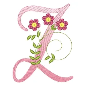 Matriz de bordado alfabeto floral letra z Matriz de bordado alfabeto floral letra z