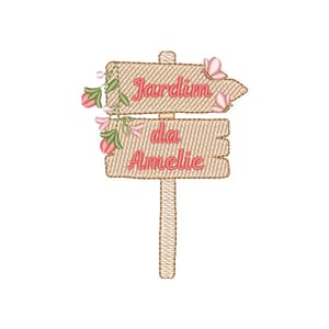 Matriz de bordado Placa Jardim Delicado (Pontos Leves) Matriz de bordado Placa Jardim Delicado (Pontos Leves)