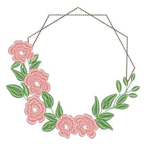 Matriz de bordado Moldura Floral (Pontos Leves) Matriz de bordado Moldura Floral (Pontos Leves)