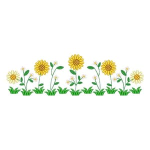 Matriz de bordado Floral margarida Matriz de bordado Floral margarida