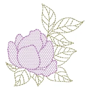 Matriz de bordado Botão de Rosa Lilás Matriz de bordado Botão de Rosa Lilás