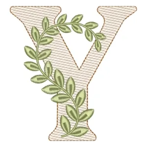 Matriz de bordado Letra Y com Ramo Matriz de bordado Letra Y com Ramo