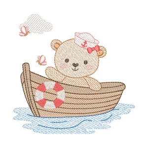 Matriz de bordado Ursinha Marinheira (Pontos Leves) Matriz de bordado Ursinha Marinheira (Pontos Leves)