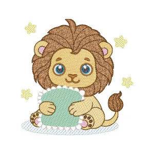 Matriz de bordado Leão com Almofada Matriz de bordado Leão com Almofada