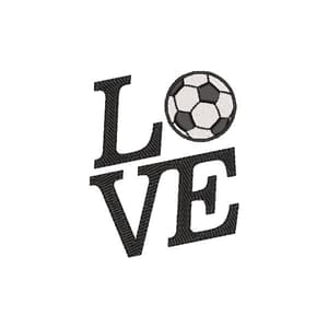 Matriz de bordado Love Futebol Matriz de bordado Love Futebol