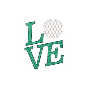 Matriz de bordado Love Golfe Matriz de bordado Love Golfe