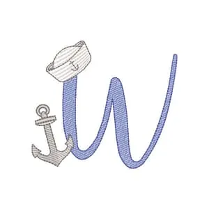 Matriz de bordado W Marinheiro (Pontos Leves) Matriz de bordado W Marinheiro (Pontos Leves)