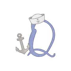 Matriz de bordado Q Marinheiro (Pontos Leves) Matriz de bordado Q Marinheiro (Pontos Leves)