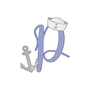 Matriz de bordado P Marinheiro (Pontos Leves) Matriz de bordado P Marinheiro (Pontos Leves)