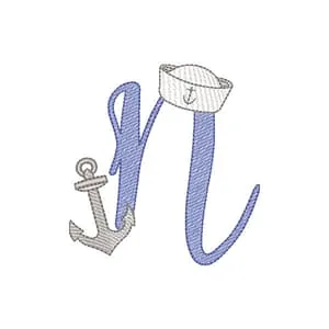 Matriz de bordado N Marinheiro (Pontos Leves) Matriz de bordado N Marinheiro (Pontos Leves)