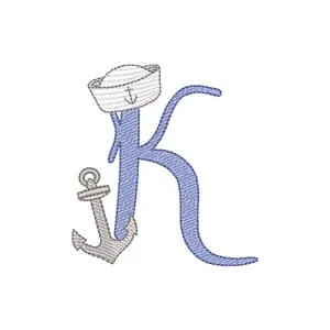 Matriz de bordado K Marinheiro (Pontos Leves) Matriz de bordado K Marinheiro (Pontos Leves)