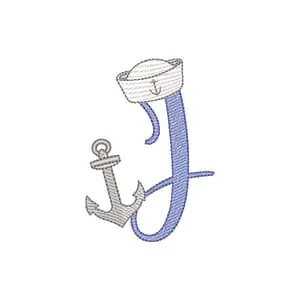 Matriz de bordado J Marinheiro (Pontos Leves) Matriz de bordado J Marinheiro (Pontos Leves)