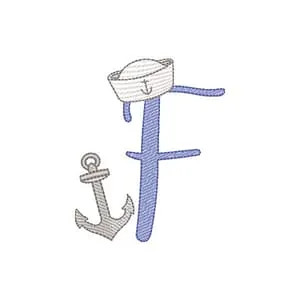 Matriz de bordado F Marinheiro (Pontos Leves) Matriz de bordado F Marinheiro (Pontos Leves)