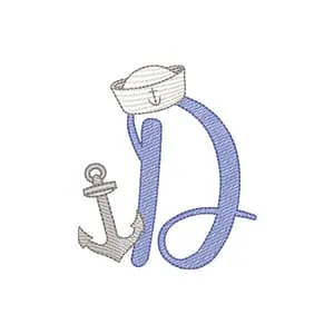 Matriz de bordado D Marinheiro (Pontos Leves) Matriz de bordado D Marinheiro (Pontos Leves)