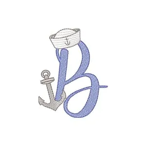 Matriz de bordado B Marinheiro (Pontos Leves) Matriz de bordado B Marinheiro (Pontos Leves)