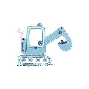 Matriz de bordado Escavadeira Infantil Matriz de bordado Escavadeira Infantil