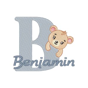 Matriz de bordado Alfabeto Ursinho Letra B (Pontos Leves) Matriz de bordado Alfabeto Ursinho Letra B (Pontos Leves)
