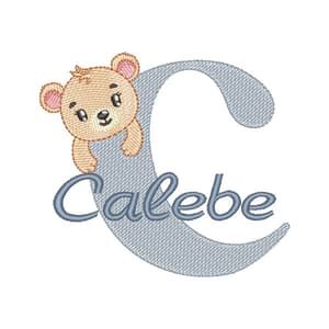 Matriz de bordado Alfabeto Ursinho Letra C (Pontos Leves) Matriz de bordado Alfabeto Ursinho Letra C (Pontos Leves)