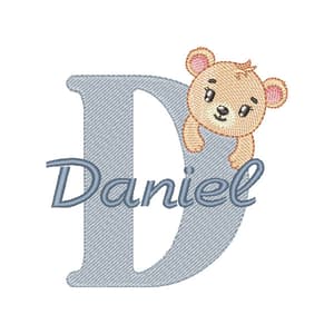 Matriz de bordado Alfabeto Ursinho Letra D (Pontos Leves) Matriz de bordado Alfabeto Ursinho Letra D (Pontos Leves)