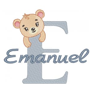 Matriz de bordado Alfabeto Ursinho Letra E (Pontos Leves) Matriz de bordado Alfabeto Ursinho Letra E (Pontos Leves)