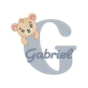 Matriz de bordado Alfabeto Ursinho Letra G (Pontos Leves) Matriz de bordado Alfabeto Ursinho Letra G (Pontos Leves)