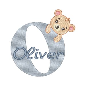 Matriz de bordado Alfabeto Ursinho Letra O (Pontos Leves) Matriz de bordado Alfabeto Ursinho Letra O (Pontos Leves)