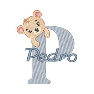 Matriz de bordado Alfabeto Ursinho Letra P (Pontos Leves) Matriz de bordado Alfabeto Ursinho Letra P (Pontos Leves)