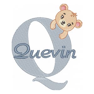 Matriz de bordado Alfabeto Ursinho Letra Q (Pontos Leves) Matriz de bordado Alfabeto Ursinho Letra Q (Pontos Leves)
