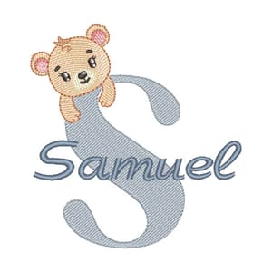 Matriz de bordado Alfabeto Ursinho Letra S (Pontos Leves) Matriz de bordado Alfabeto Ursinho Letra S (Pontos Leves)