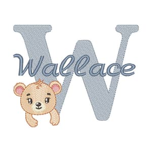 Matriz de bordado Alfabeto Ursinho Letra W (Pontos Leves) Matriz de bordado Alfabeto Ursinho Letra W (Pontos Leves)