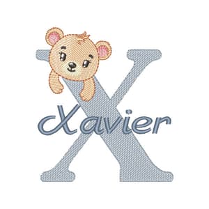Matriz de bordado Alfabeto Ursinho Letra X (Pontos Leves) Matriz de bordado Alfabeto Ursinho Letra X (Pontos Leves)