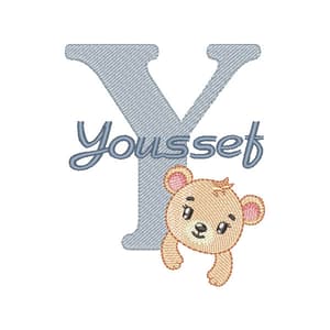 Matriz de bordado Alfabeto Ursinho Letra Y (Pontos Leves) Matriz de bordado Alfabeto Ursinho Letra Y (Pontos Leves)