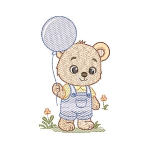 Matriz de bordado Ursinho com Balão (Pontos Leves) Matriz de bordado Ursinho com Balão (Pontos Leves)