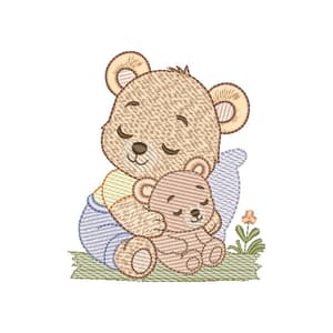 Matriz de bordado Ursinho Dormindo (Pontos Leves) Matriz de bordado Ursinho Dormindo (Pontos Leves)