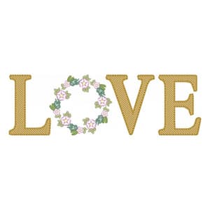 Matriz de bordado Palavra Love Decorativa Matriz de bordado Palavra Love Decorativa