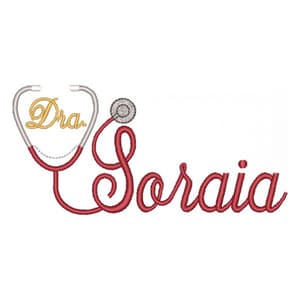 Matriz de bordado Alfabeto e Estetoscópio - Letra S Matriz de bordado Alfabeto e Estetoscópio - Letra S